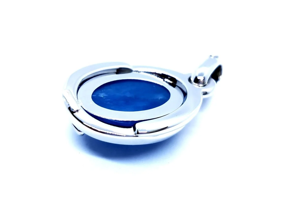 Pendentif Or blanc Agate - Image 8