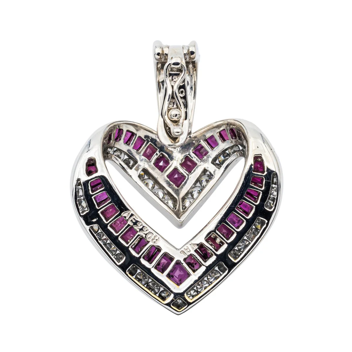 Pendentif Or blanc Diamant - Image 2