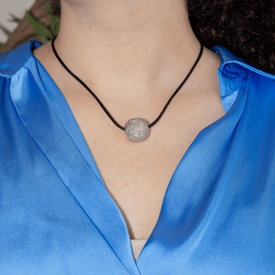 Pendentif en or blanc et diamants - Image 2