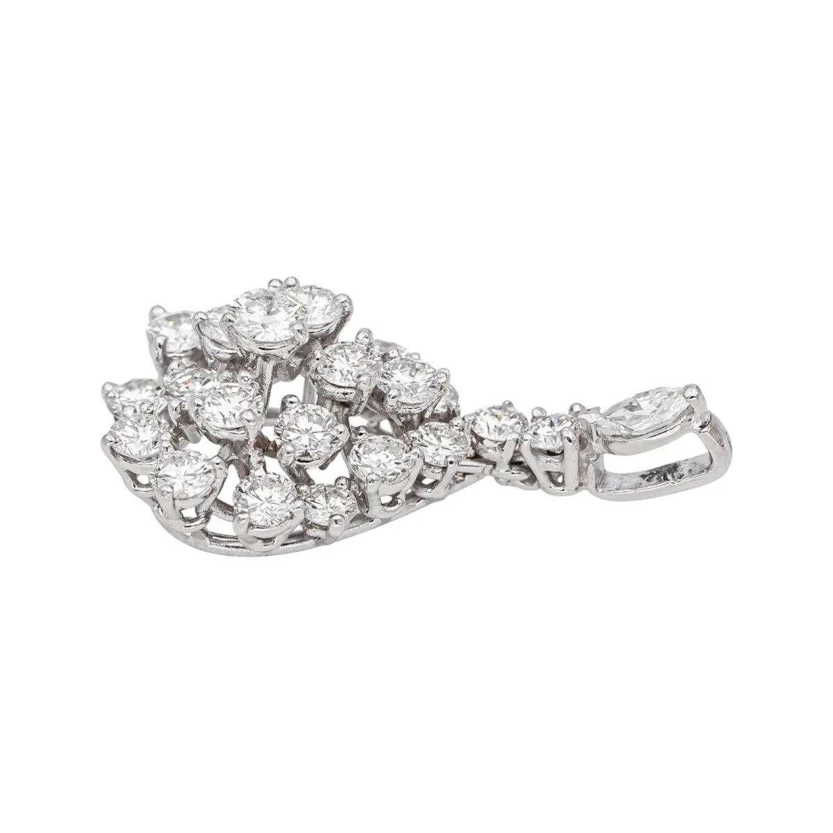 Pendentif en or blanc et diamants - Image 3