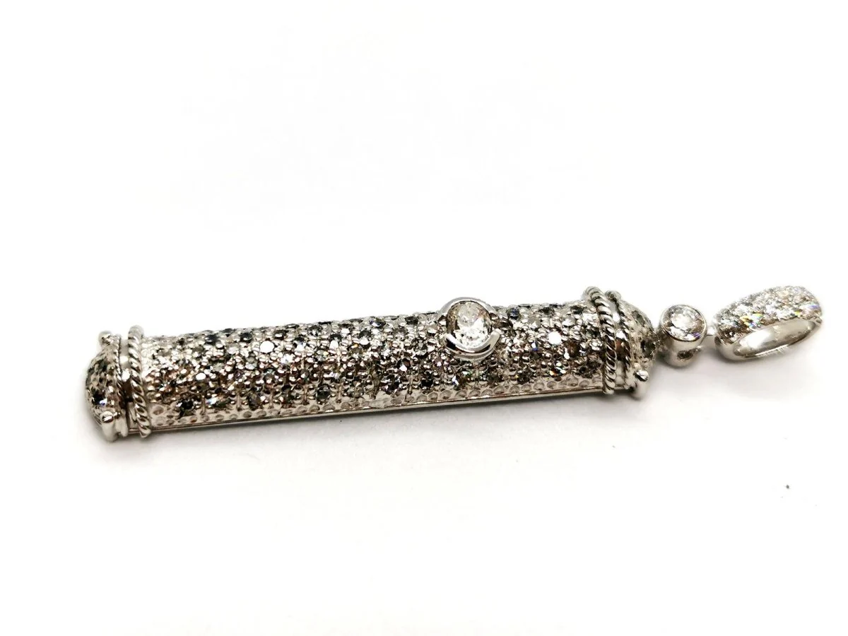 Pendentif en or blanc et diamants - Image 2