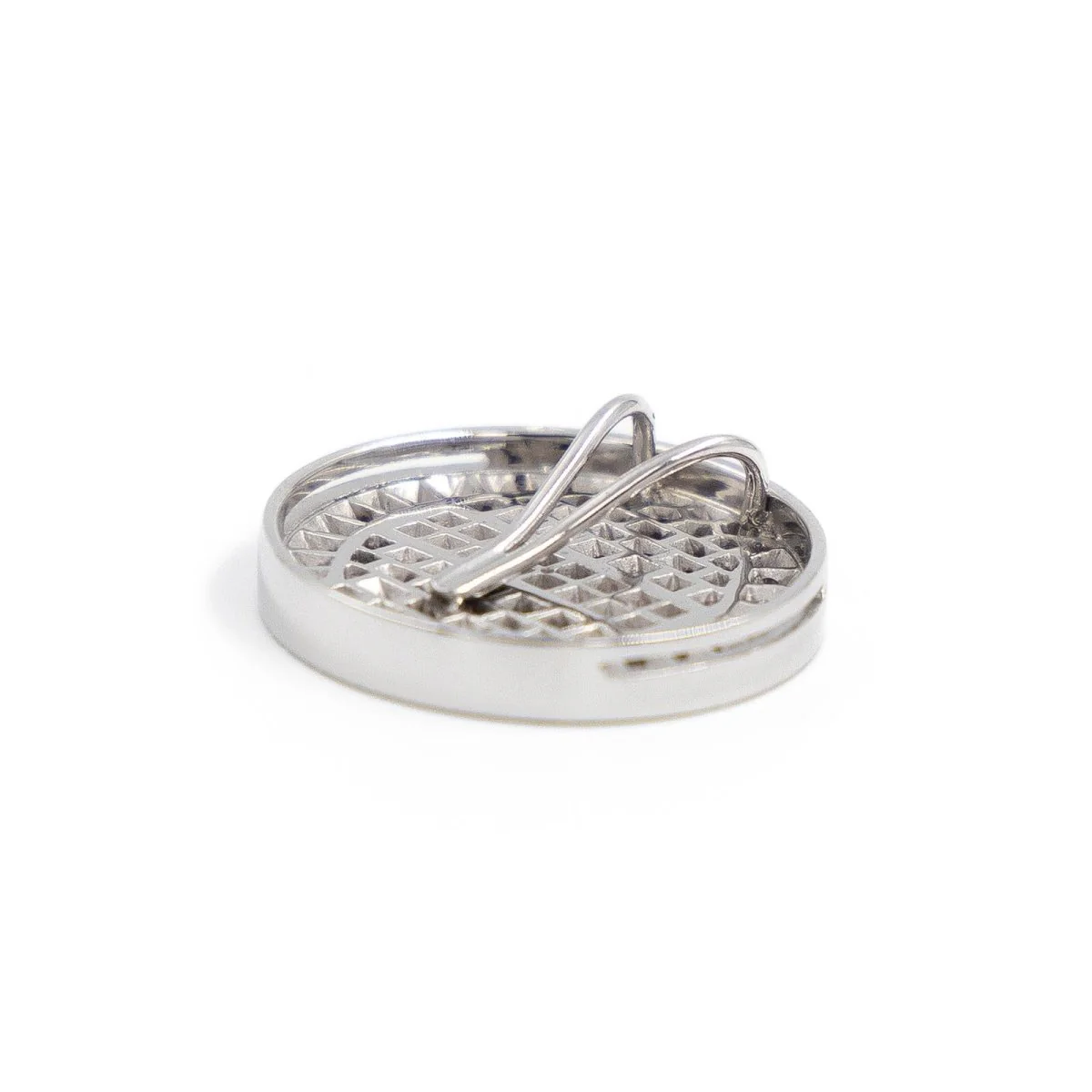 Pendentif en or blanc et diamants blancs et noirs - Image 5