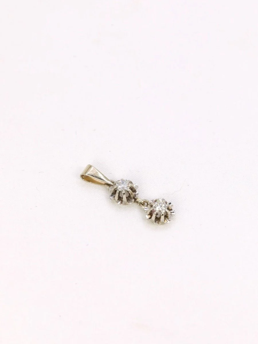 Pendentif or blanc diamants 0,2 ct - Image 3