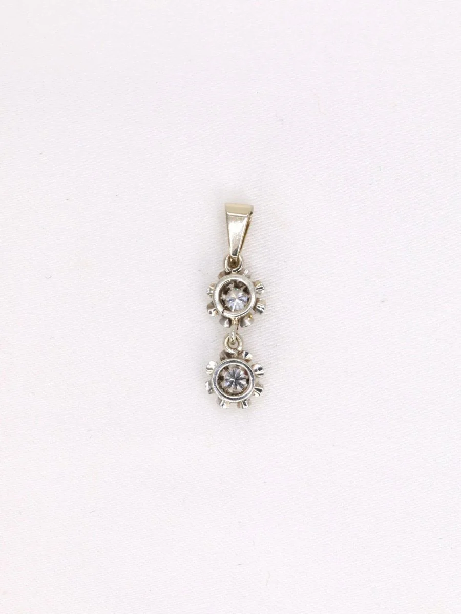 Pendentif or blanc diamants 0,2 ct - Image 4