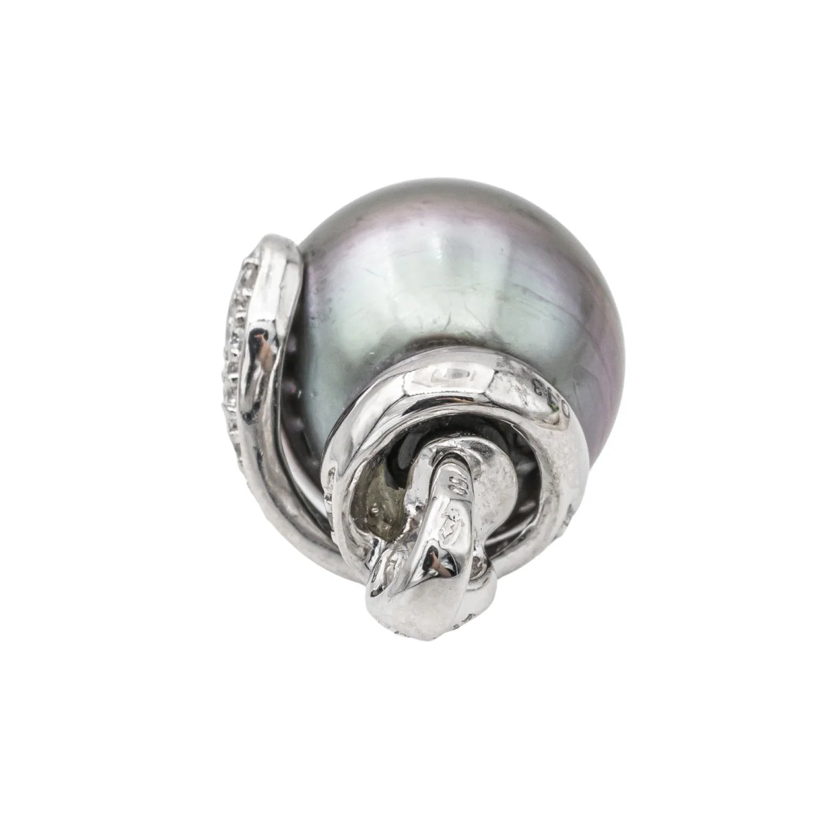 Pendentif Or blanc Perle de tahiti - Image 7