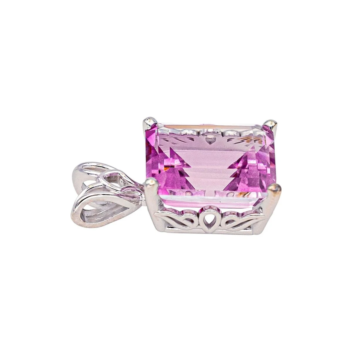 Pendentif en or blanc et tourmaline - Image 3