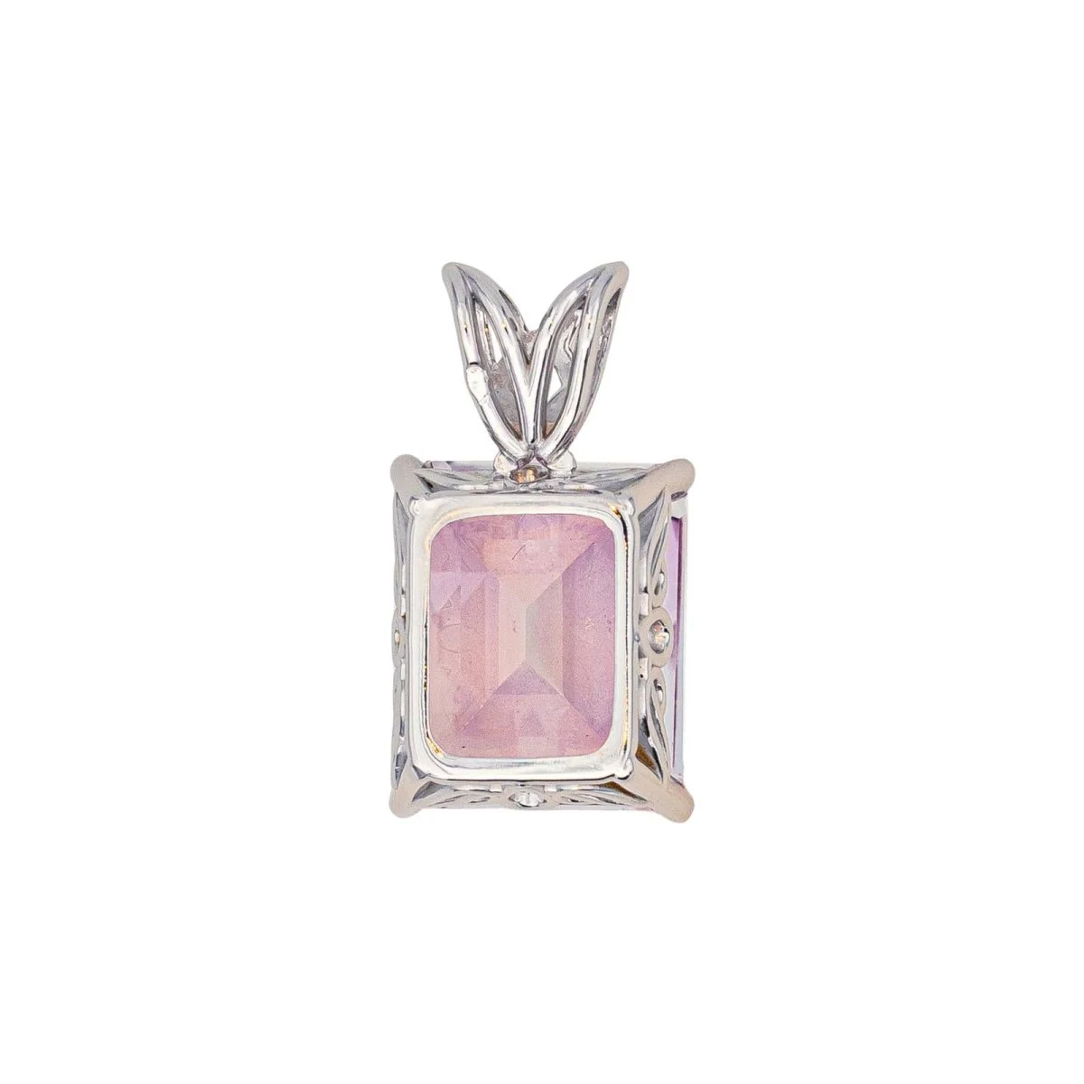 Pendentif en or blanc et tourmaline - Image 4