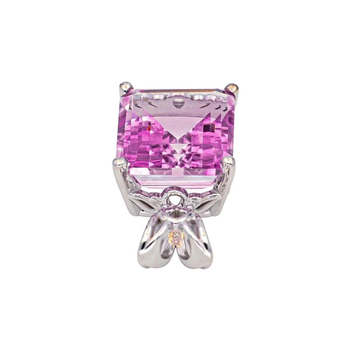 Pendentif en or blanc et tourmaline - Image 5