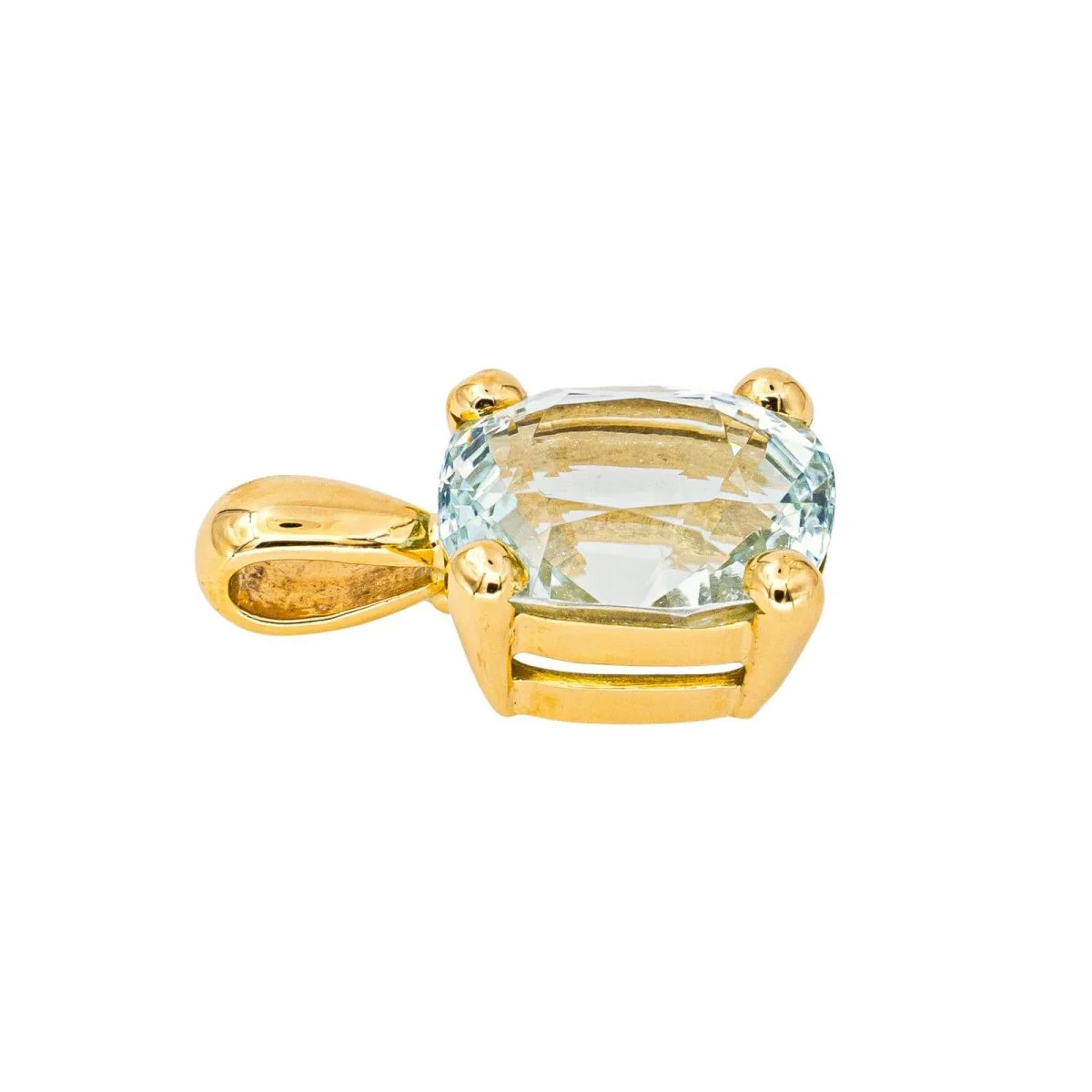 Pendentif en or jaune et aigue-marine - Image 2
