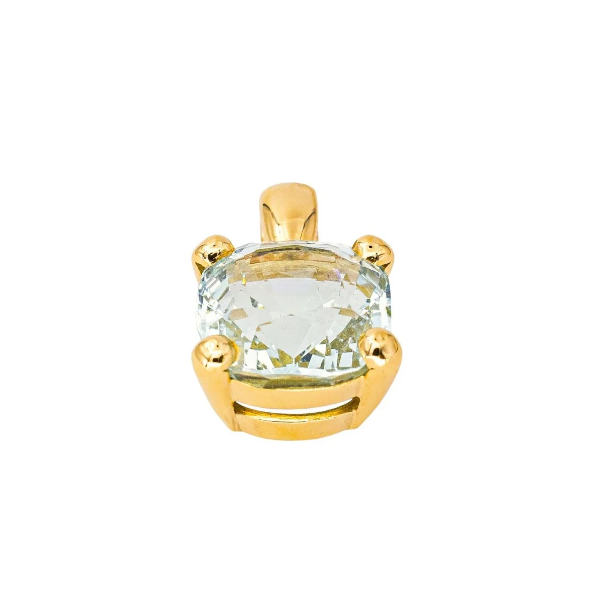 Pendentif en or jaune et aigue-marine - Image 4