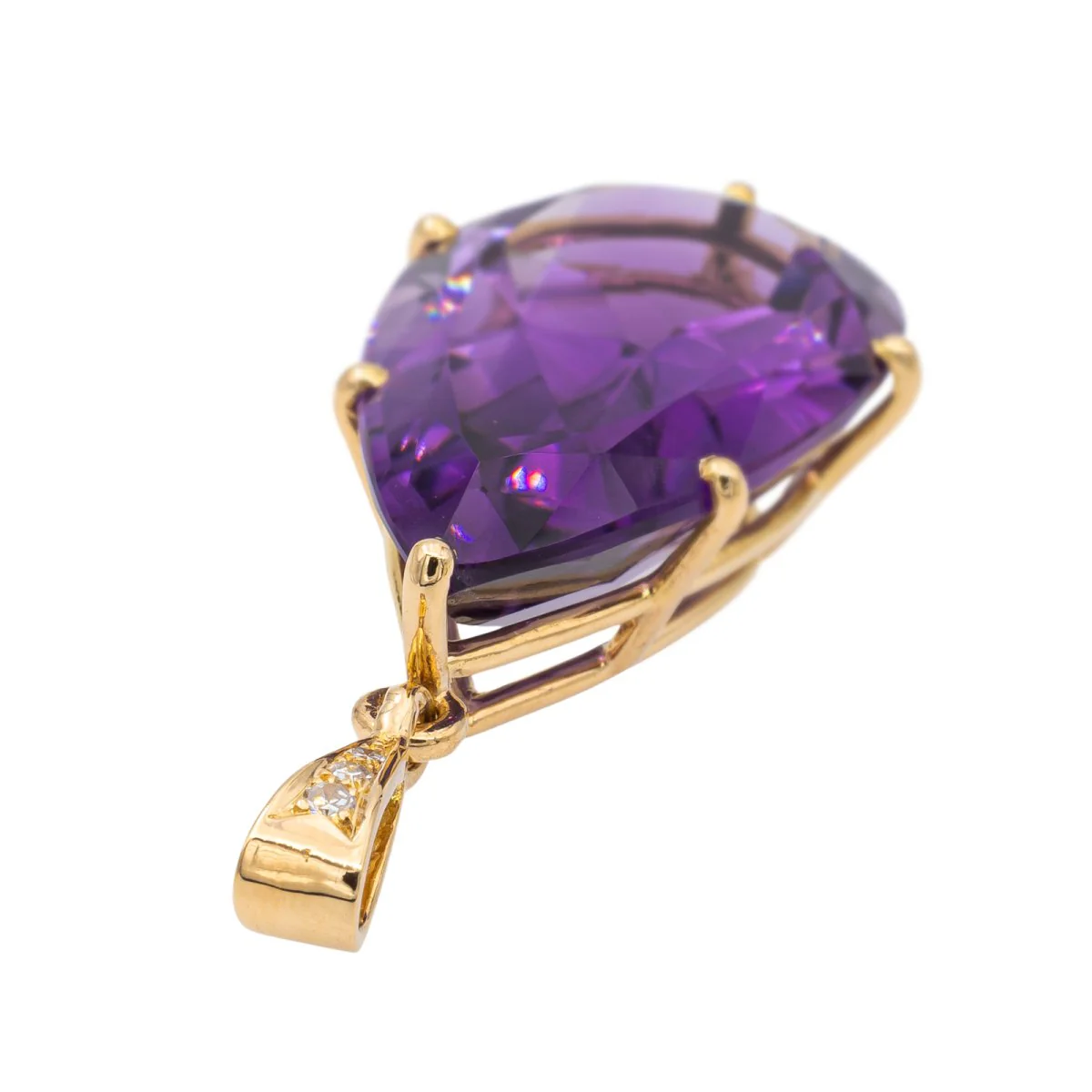 Pendentif en or jaune et améthyste - Image 5