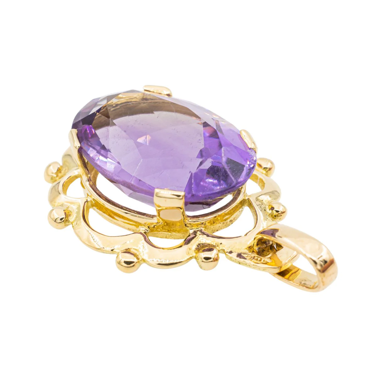 Pendentif en Or jaune et Améthyste - Image 2