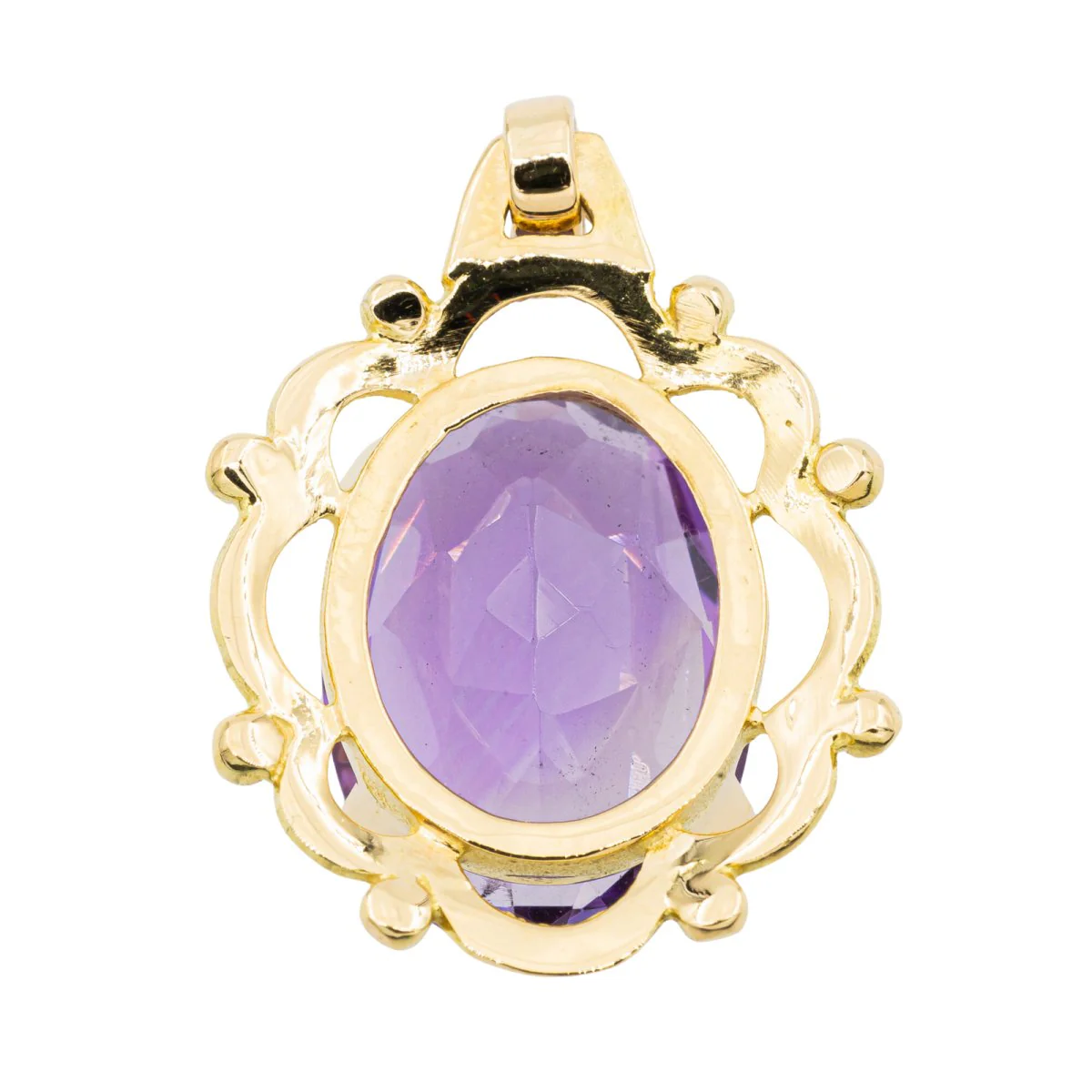 Pendentif en Or jaune et Améthyste - Image 3