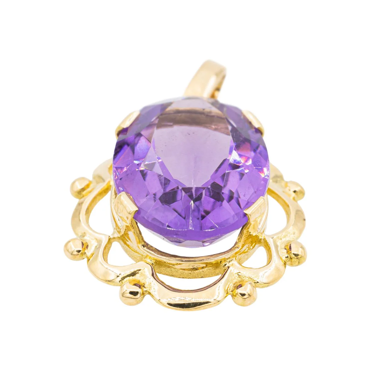 Pendentif en Or jaune et Améthyste - Image 5
