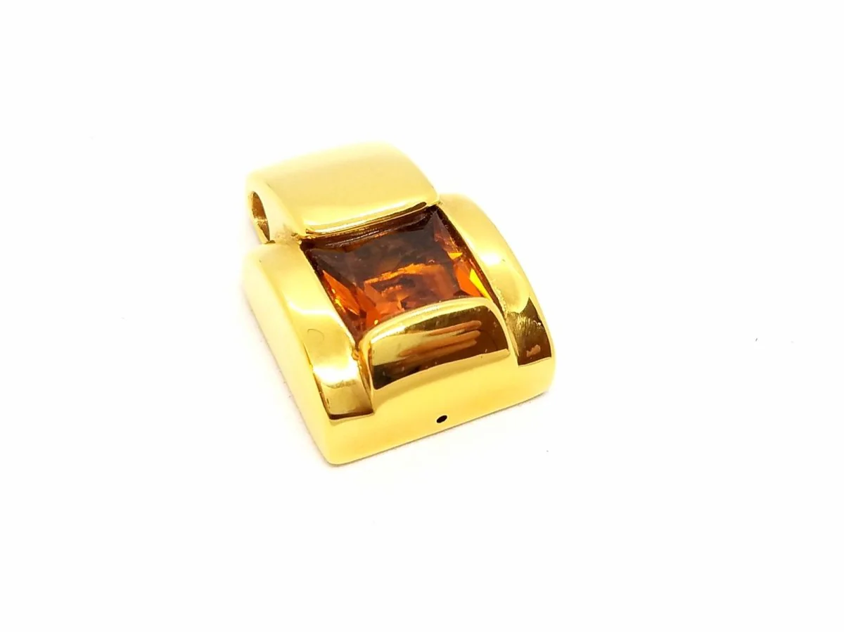 Pendentif en or jaune et citrine
