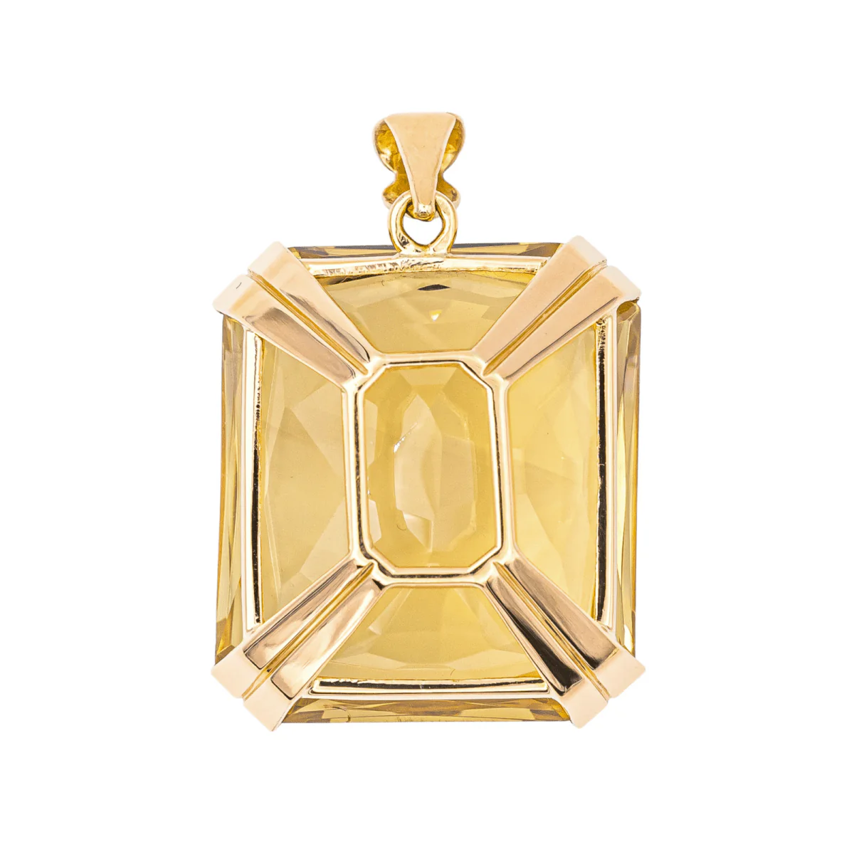 Pendentif en or jaune et citrine - Image 5