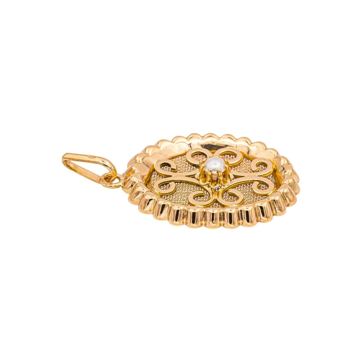 Pendentif en or jaune et perle - Image 3