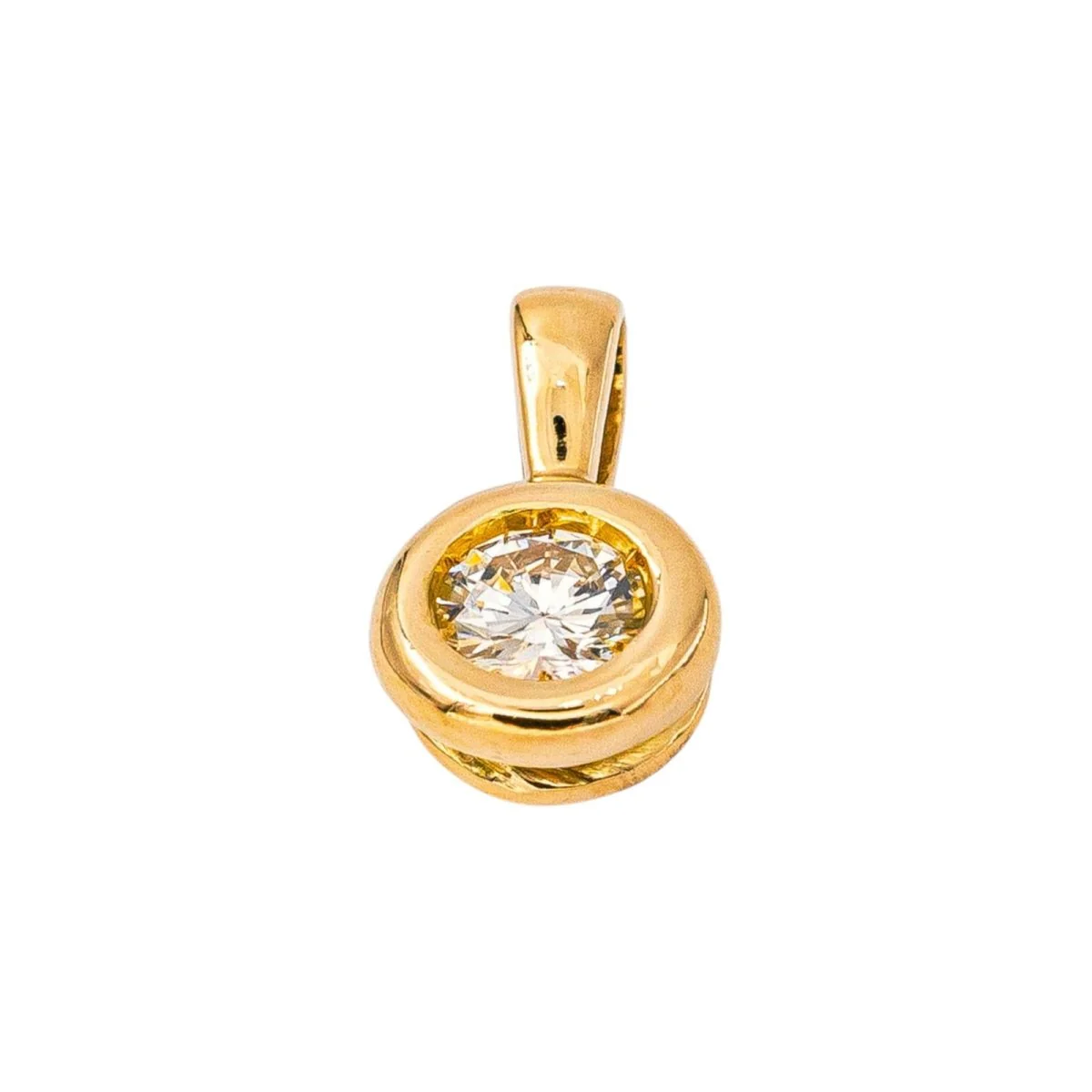 Pendentif en or jaune et diamant - Image 3
