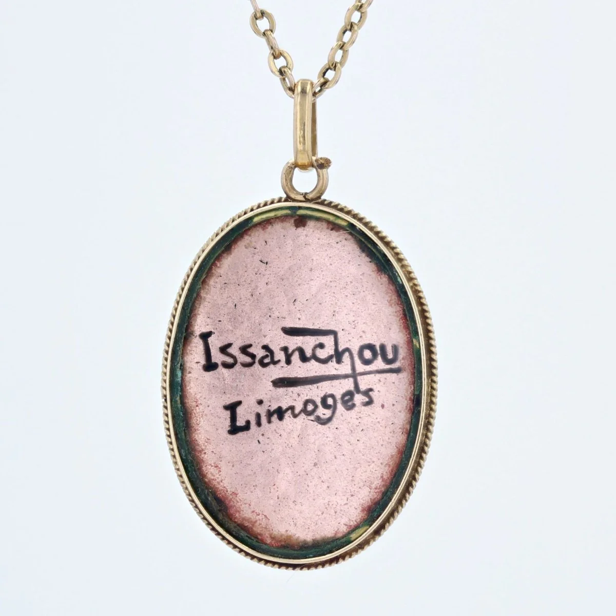 Pendentif en or jaune et émail - Image 5
