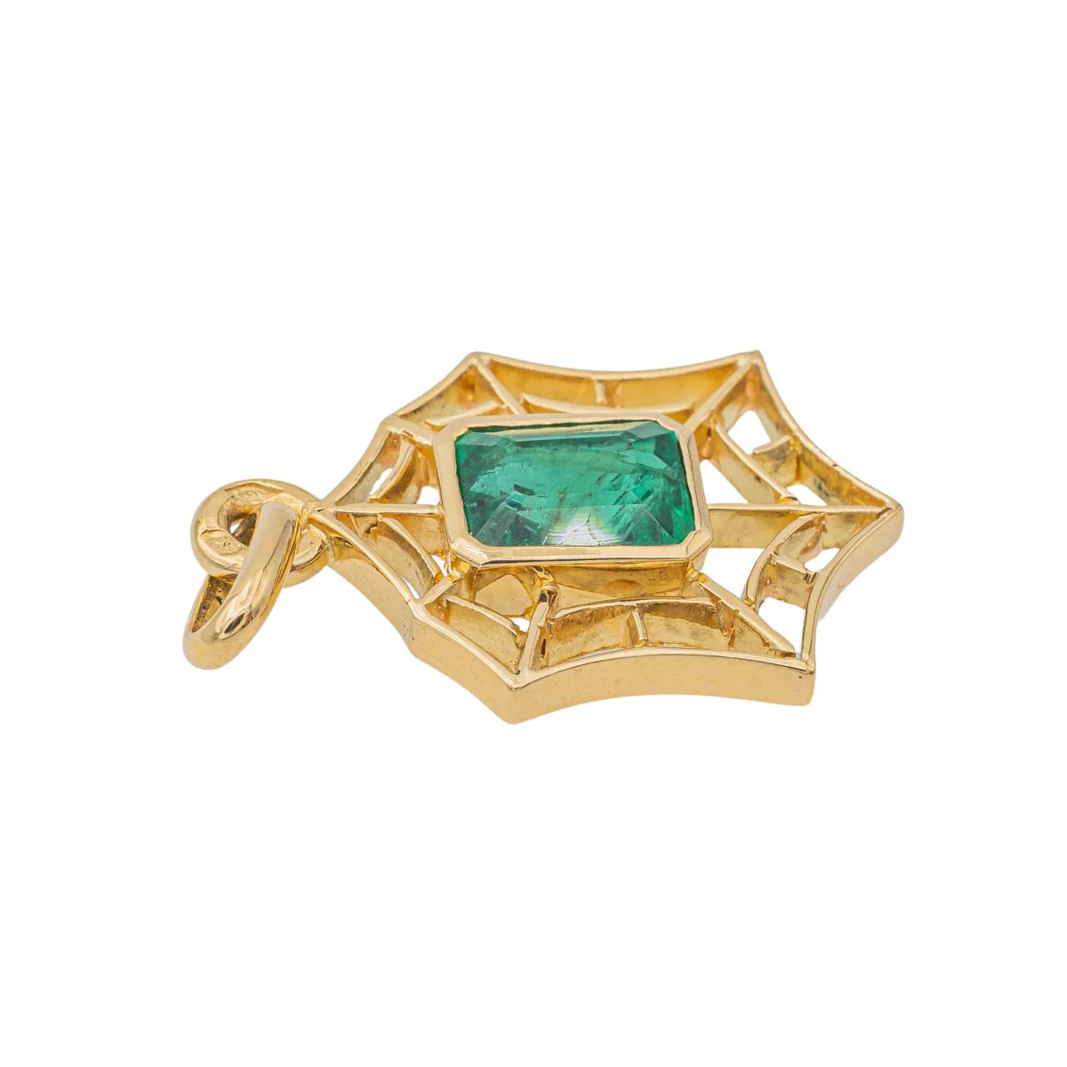 Pendentif Or jaune Emeraude - Image 3