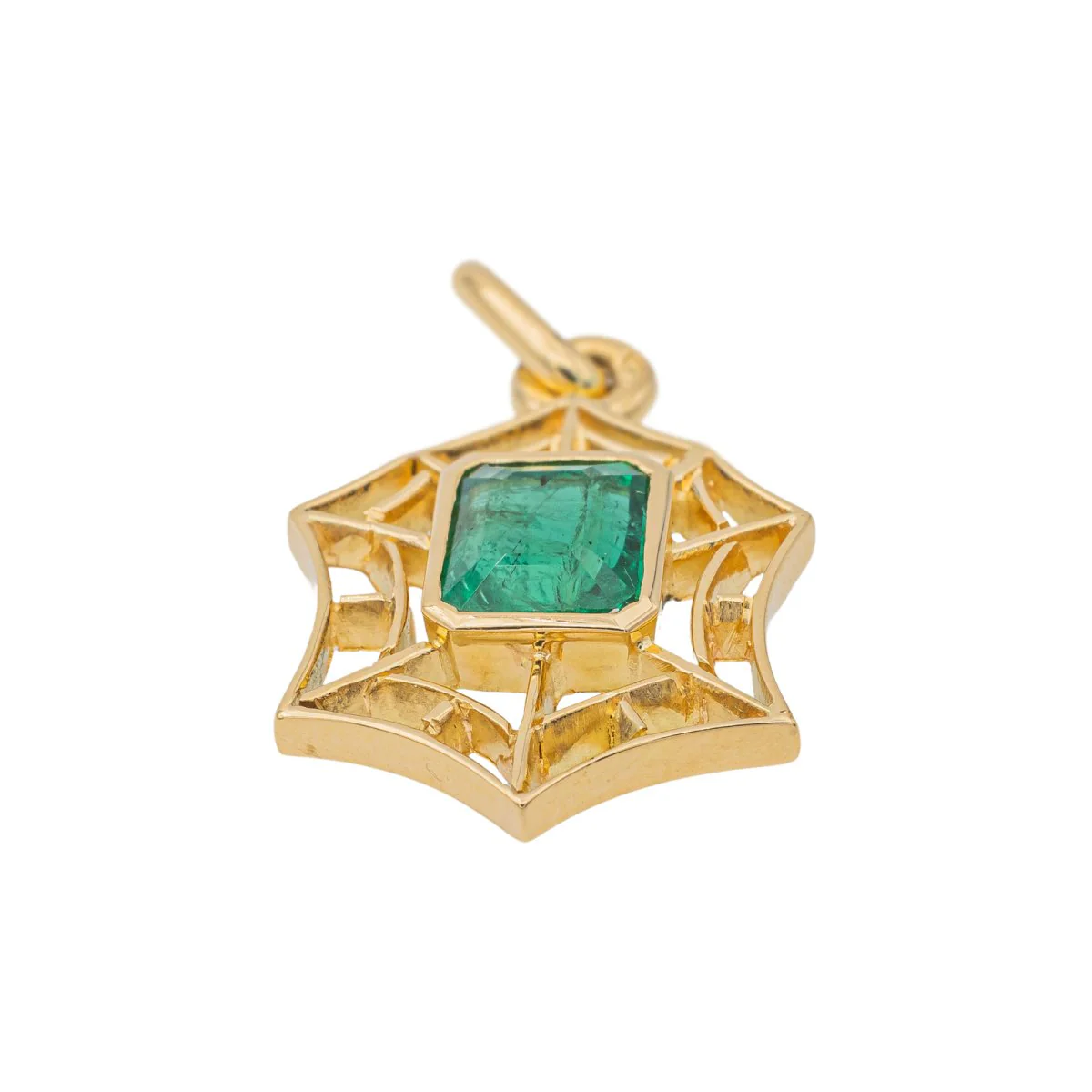 Pendentif Or jaune Emeraude - Image 6