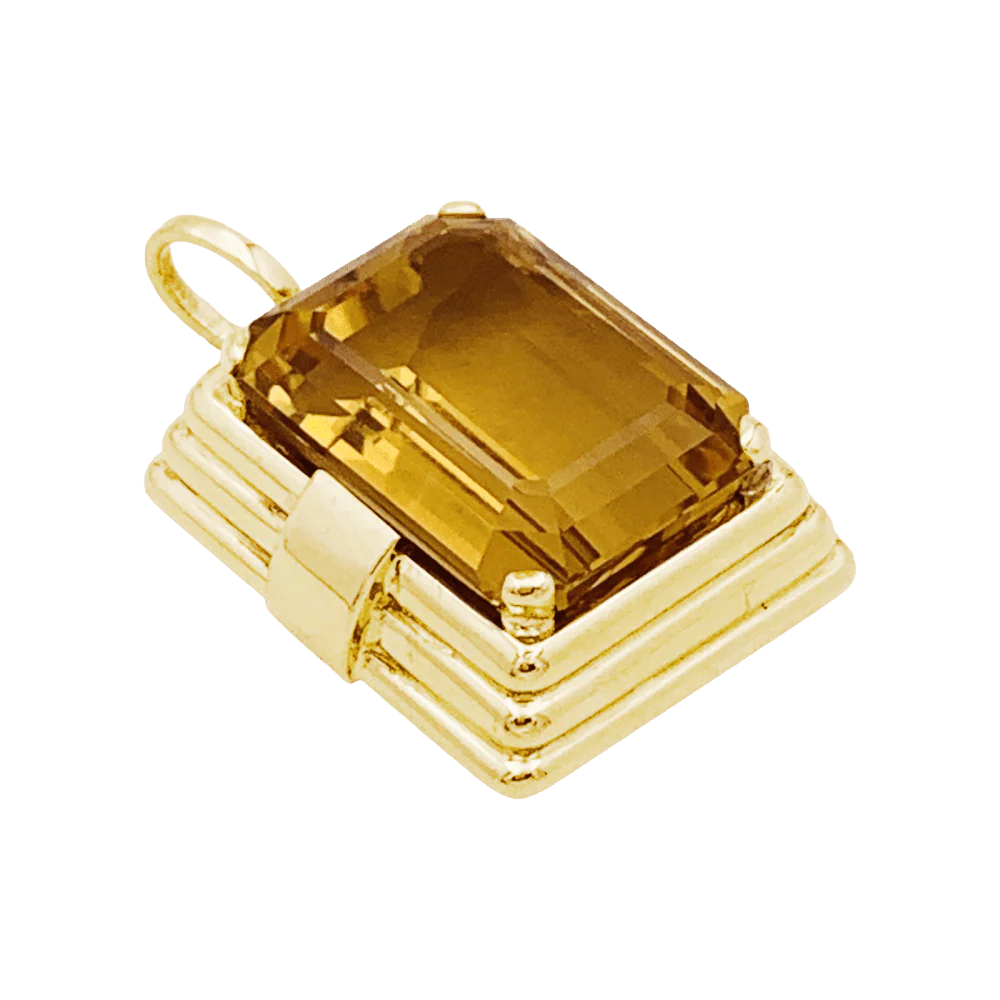 Pendentif en or jaune et citrine - Image 4