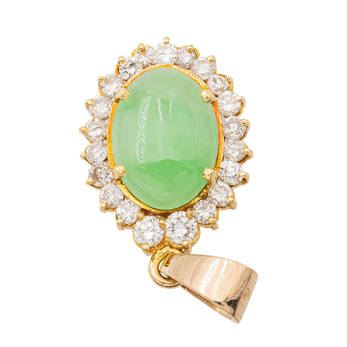 Pendentif en or jaune, diamants et jade jadéite - Image 5