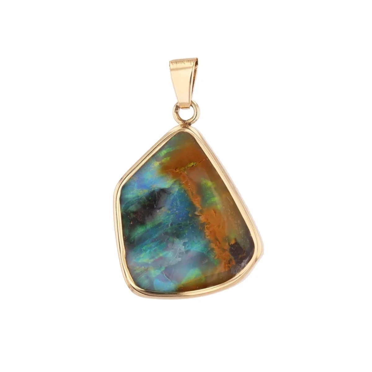 Pendentif en or jaune et opale