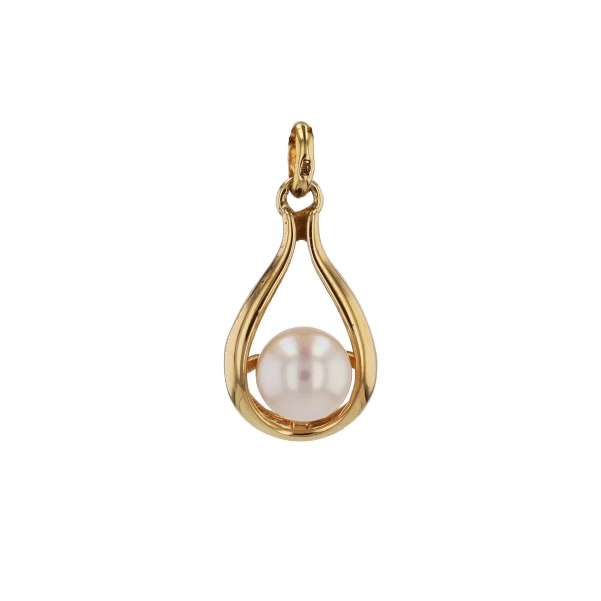 Pendentif en or jaune et perle