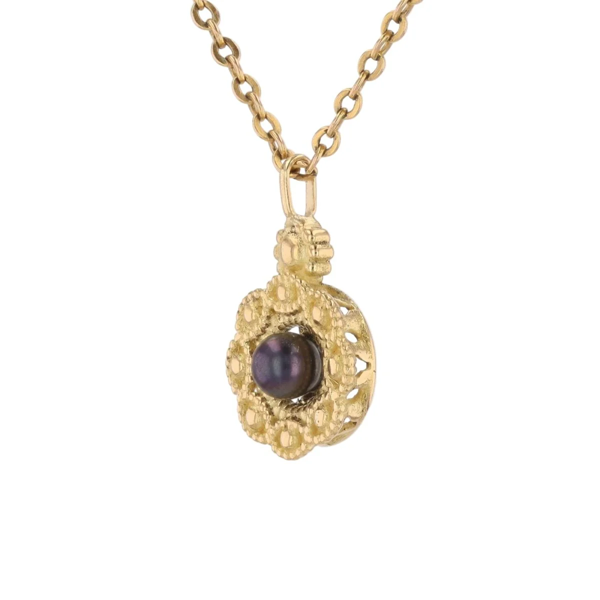 Pendentif en or jaune et perle - Image 3