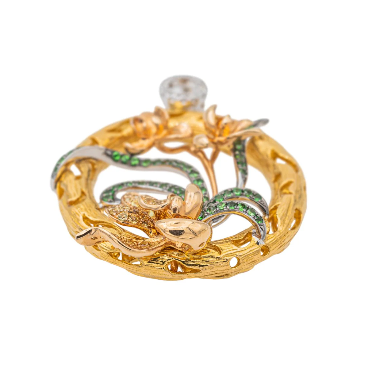 Pendentif en or jaune et saphir - Image 3