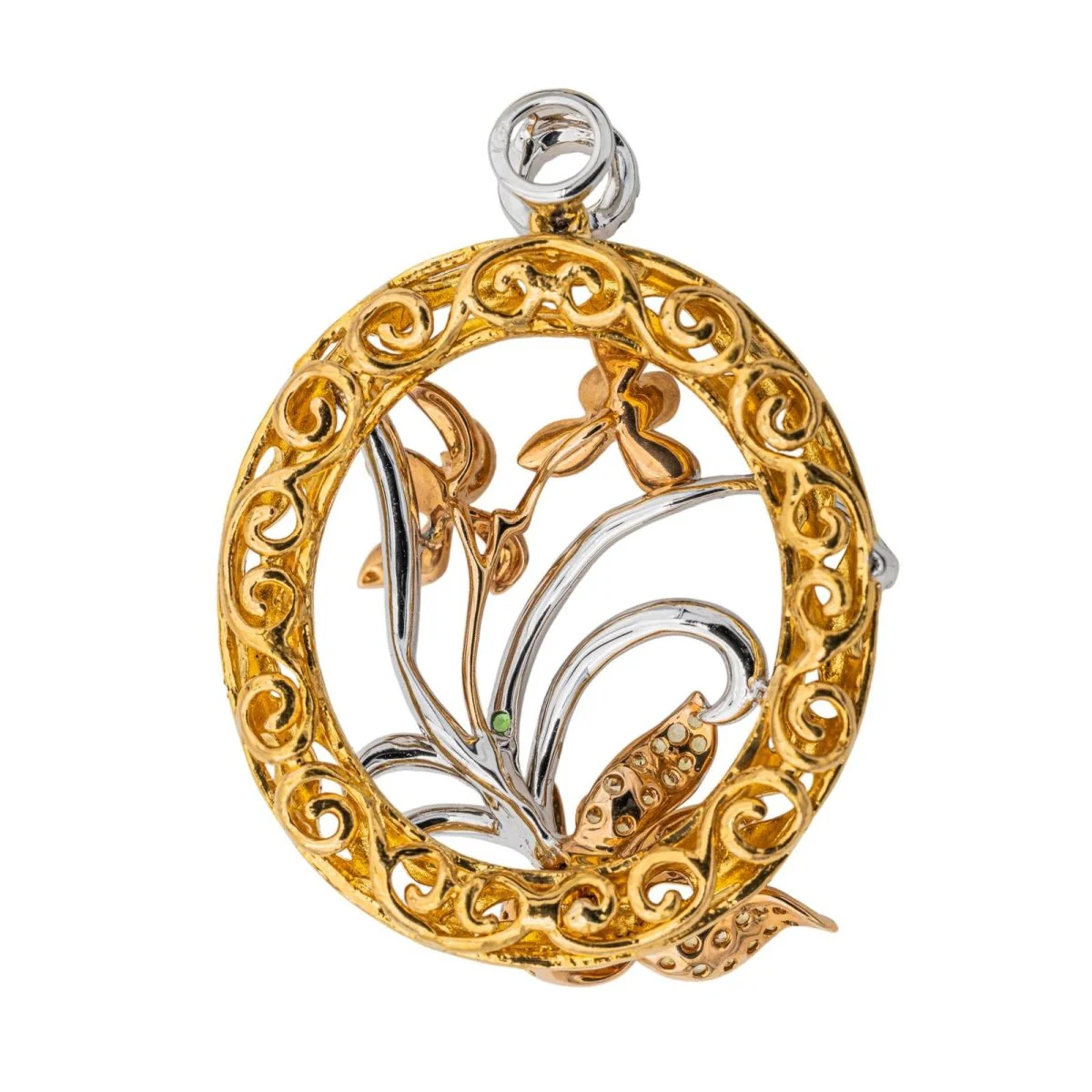 Pendentif en or jaune et saphir - Image 4