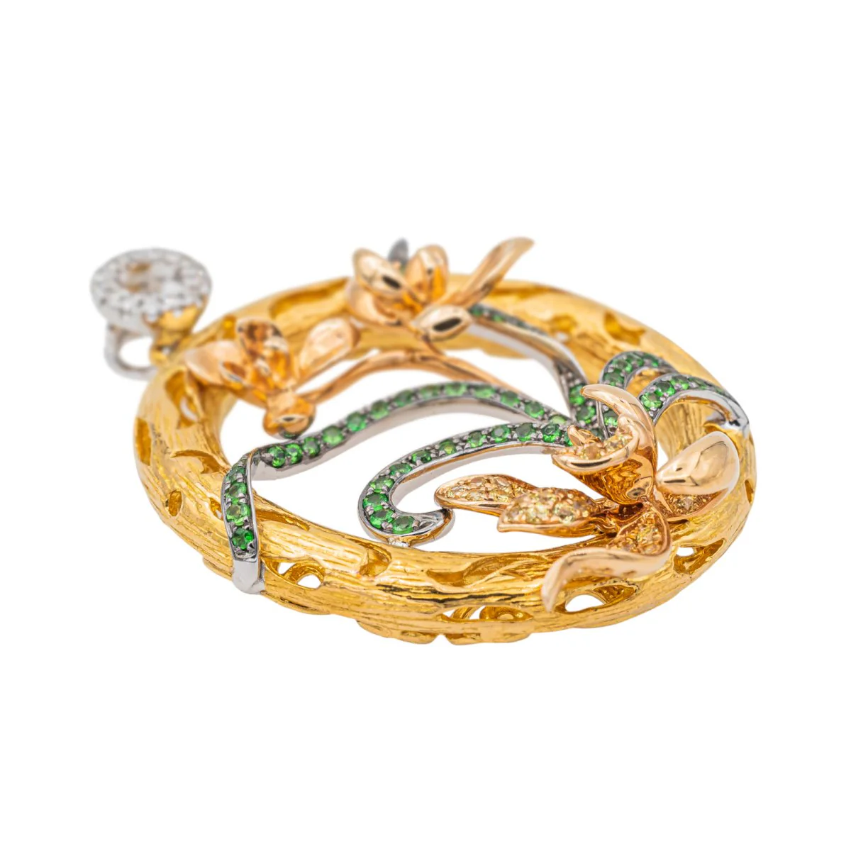 Pendentif en or jaune et saphir - Image 6