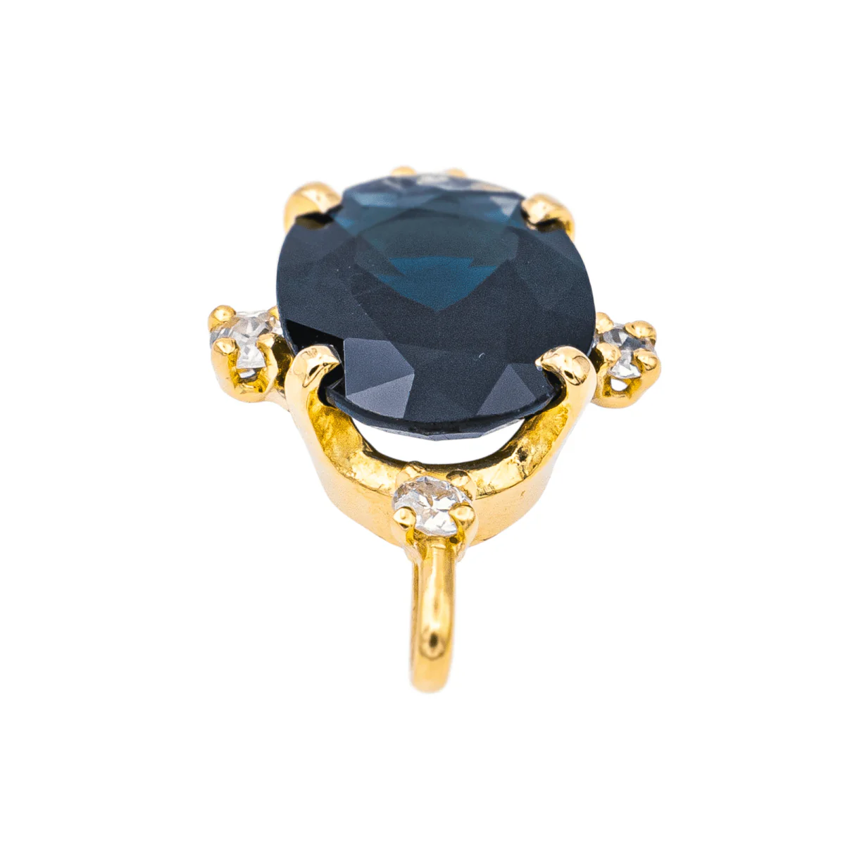 Pendentif en or jaune, saphir et diamants - Image 6