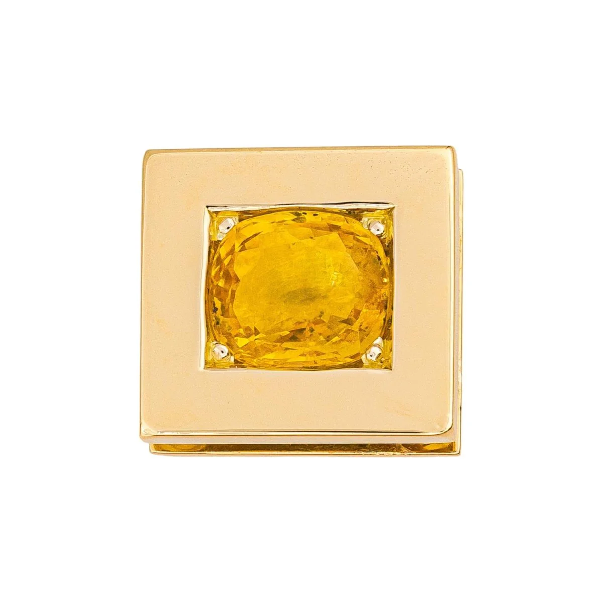 Pendentif en or jaune et saphir