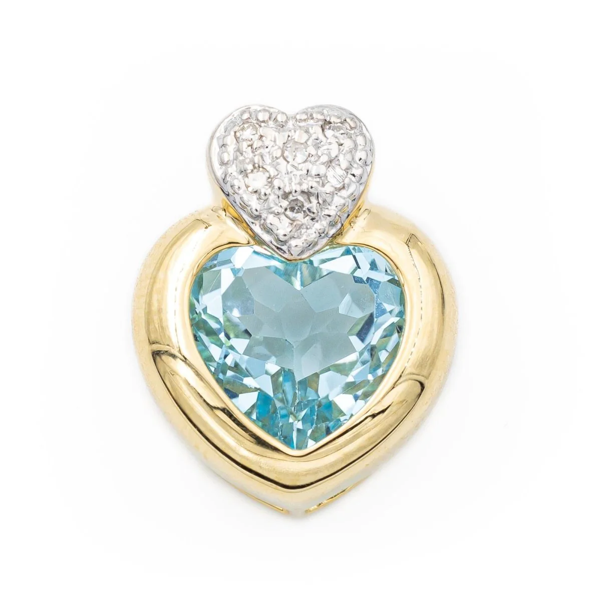 Pendentif en 2 ors, topaze et diamants