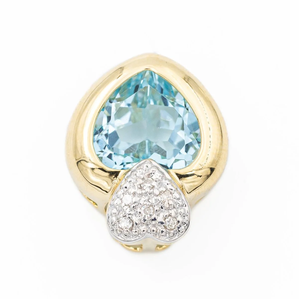 Pendentif en 2 ors, topaze et diamants - Image 4