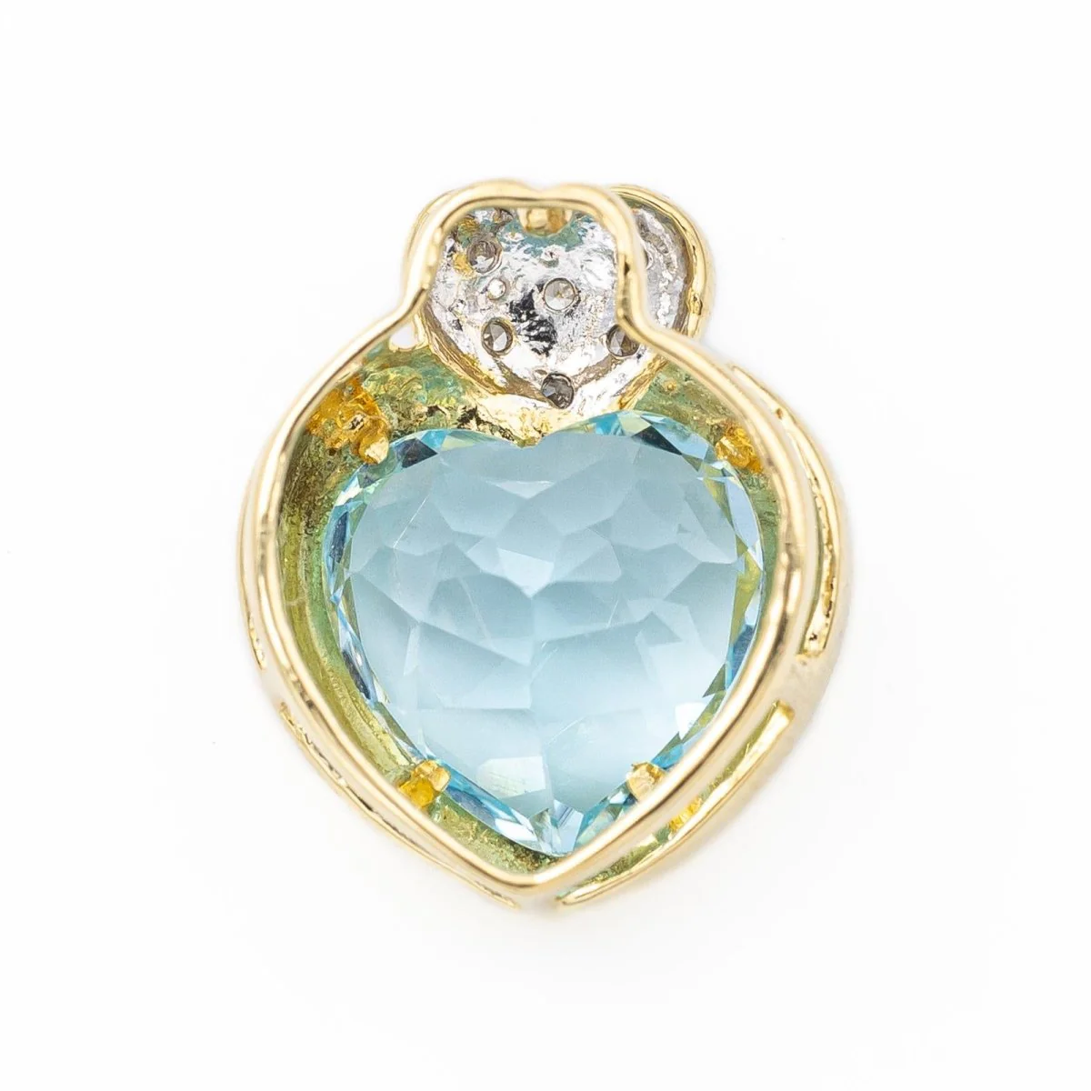 Pendentif en 2 ors, topaze et diamants - Image 5