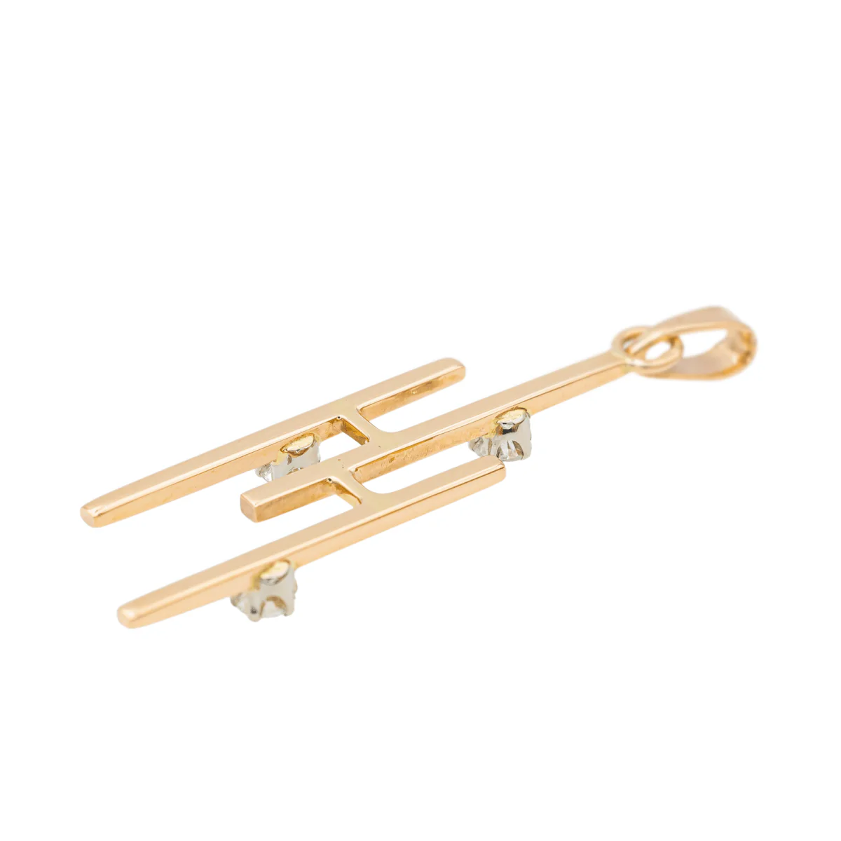 Pendentif en or rose et diamants - Image 5