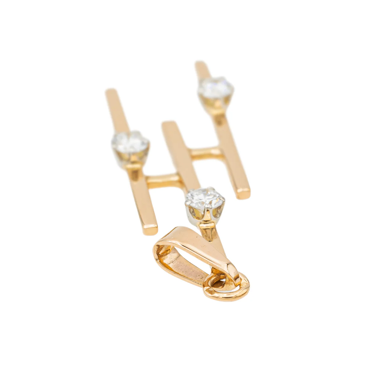 Pendentif en or rose et diamants - Image 6