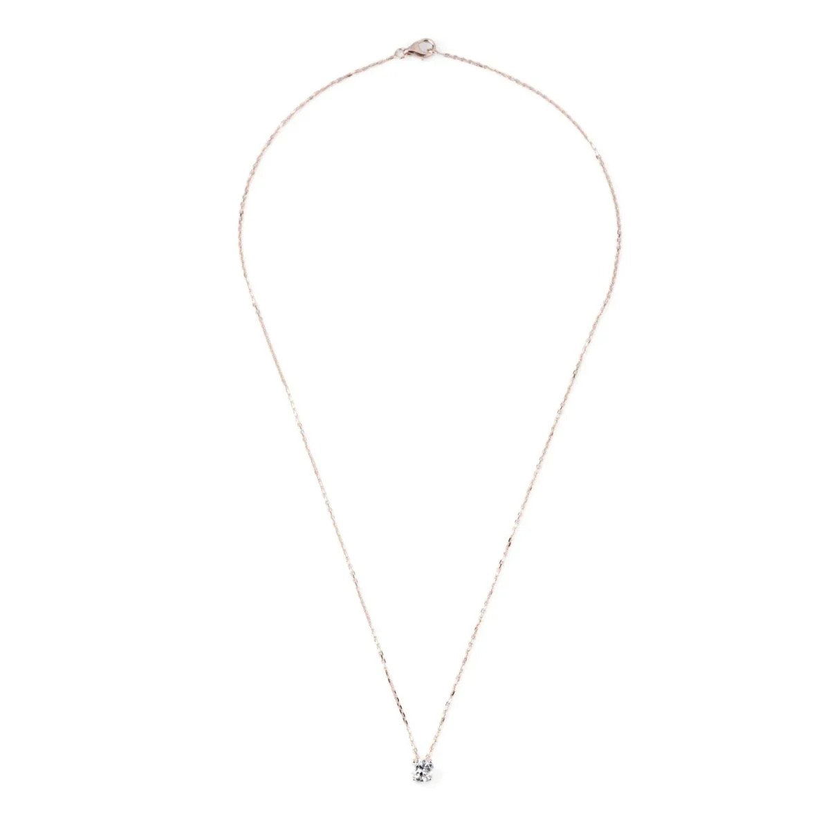 Pendentif orné d'un diamant taille ancienne or rose - Image 3