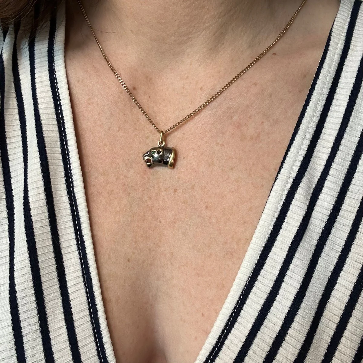 Pendentif en or jaune et émeraude - Image 2