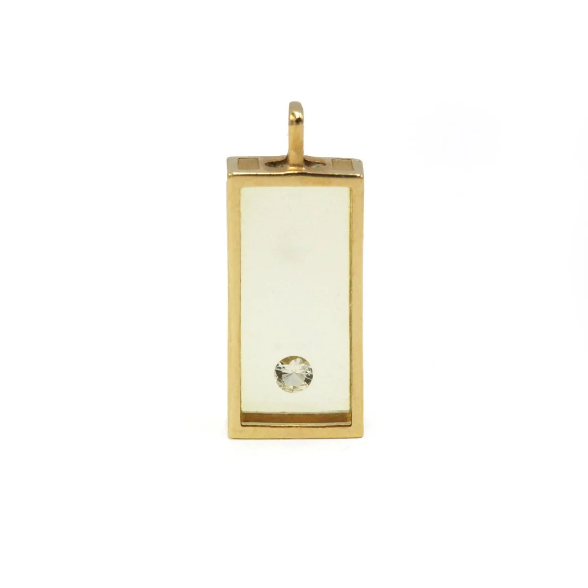Pendentif PASCAL MORABITO en or jaune, résine et diamant