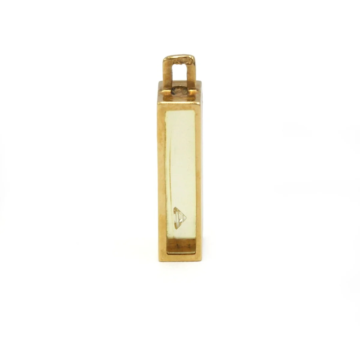 Pendentif PASCAL MORABITO en or jaune, résine et diamant - Image 2