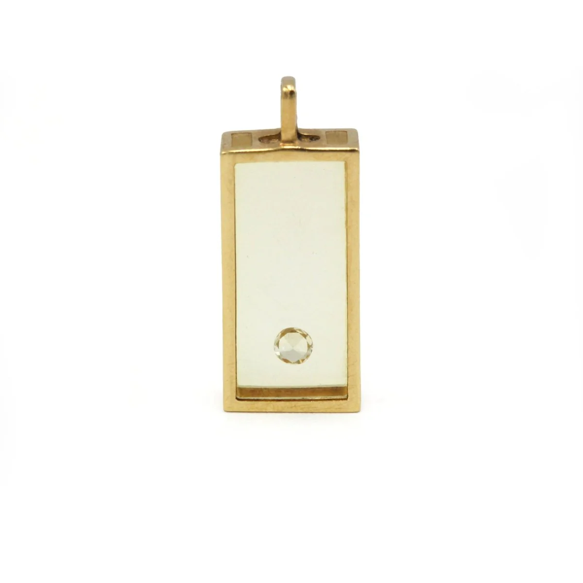 Pendentif PASCAL MORABITO en or jaune, résine et diamant - Image 3