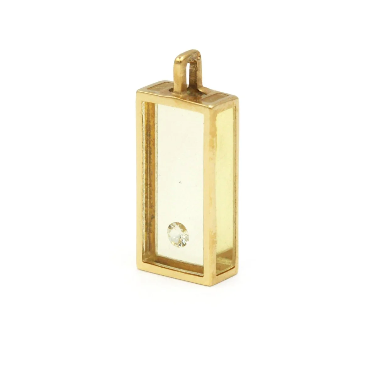 Pendentif PASCAL MORABITO en or jaune, résine et diamant - Image 4