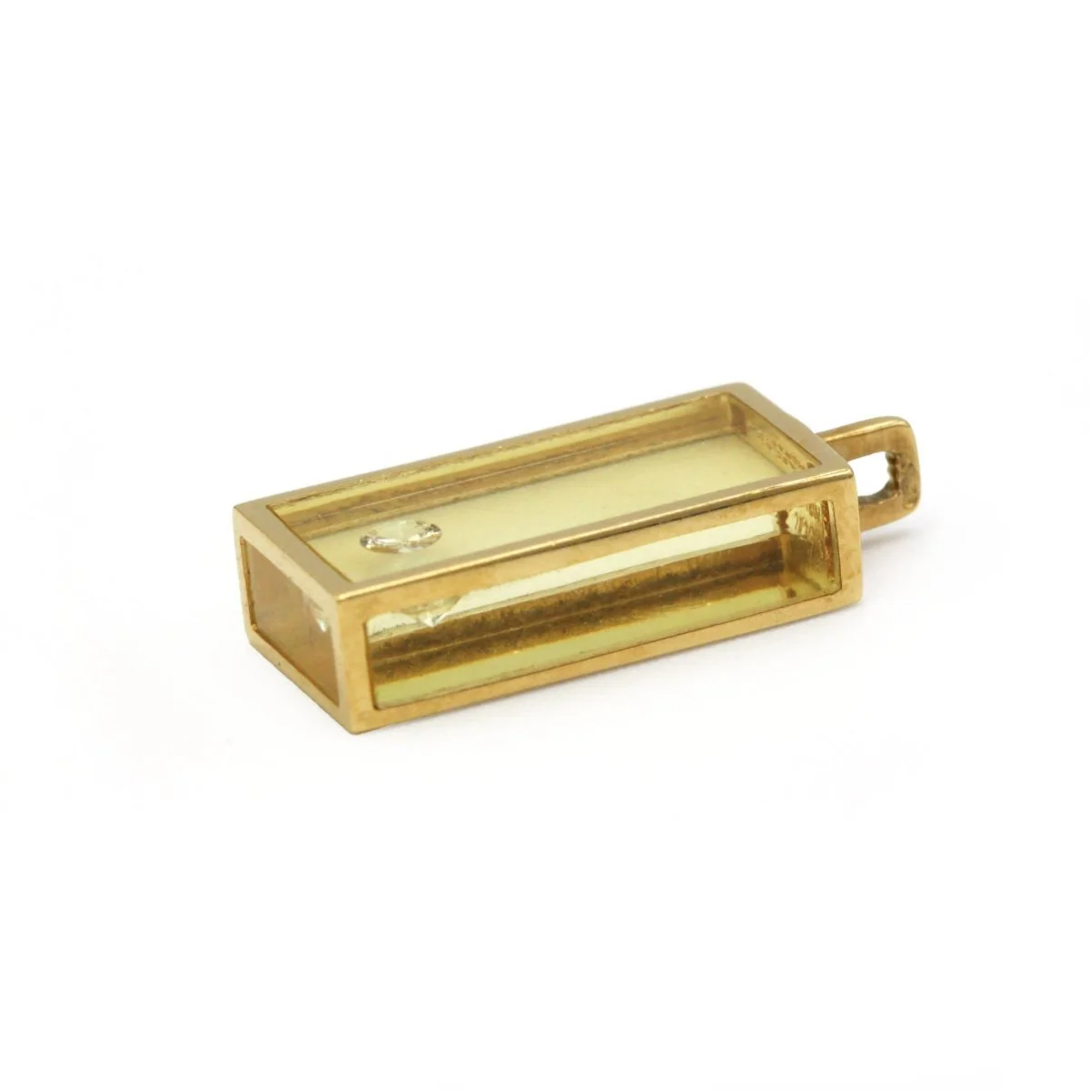 Pendentif PASCAL MORABITO en or jaune, résine et diamant - Image 6