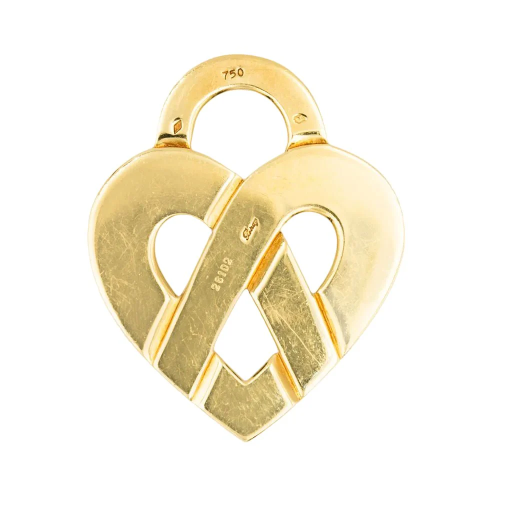 Pendentif POIRAY "Coeur Entrelacé" en or jaune - Image 3