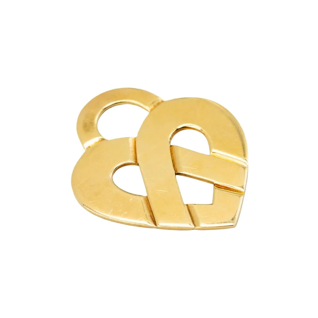 Pendentif POIRAY "Coeur Entrelacé" en or jaune - Image 4
