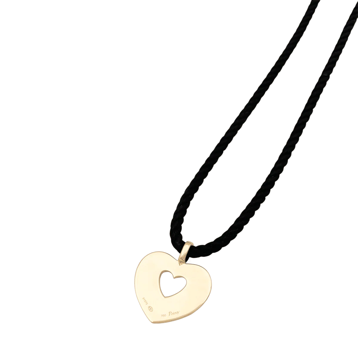 Pendentif POIRAY "Coeur Secret" en or blanc, or jaune et diamants - Image 5